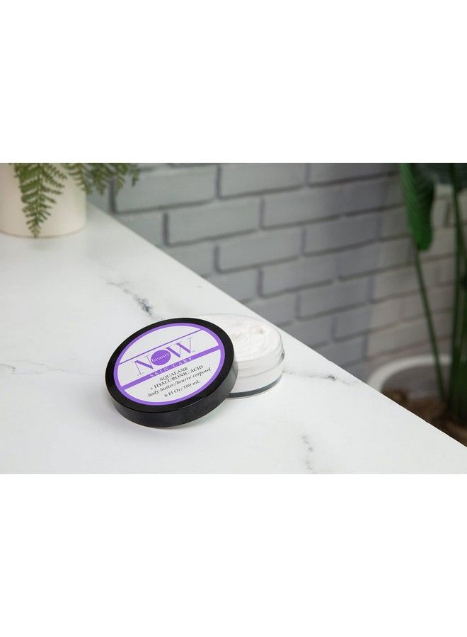 NOW BEAUTY Squalane & Hyaluronic Acid Body Butter Intensive Daily Moisturizer Remedy For Extra Dry Skin Deeply Hydrating Cream Lotion Treatment Restorative Nongmo Ingredients 6 Oz - Image 4