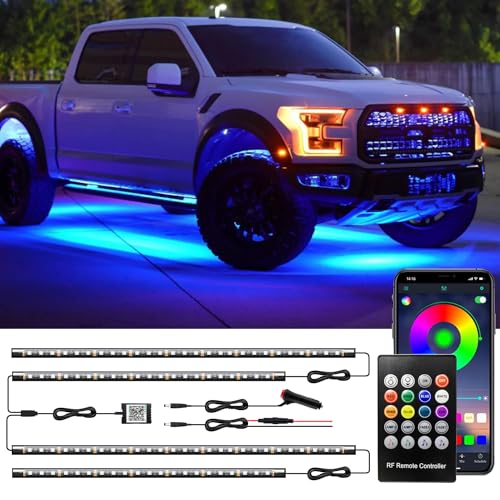 Yielinth Underglow Kit for Car, Led Underglow Lights with App and Remote Control, 16 Million RGB Colors, 29 Preset Modes, Music & DIY Mode, Under Car Led Lights Exterior for SUVs, Trucks, DC 12V - Image 1
