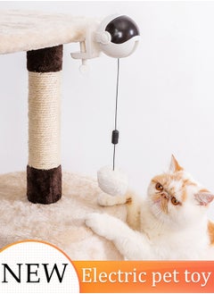 Interactive Cat Toys for Indoor Cats, Electronic Cat Toy Lifting Ball, Automatic Self Play Moving Cat Space Ball Toys for Small and Medium Kitty, Hangable Smart Kitten Toy