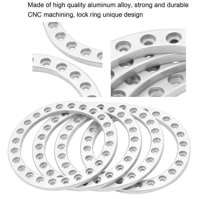 Silver Aluminum Alloy Wheel Beadlock Ring for 1.9 Inch VP Hub 4pcs Set - Image 5
