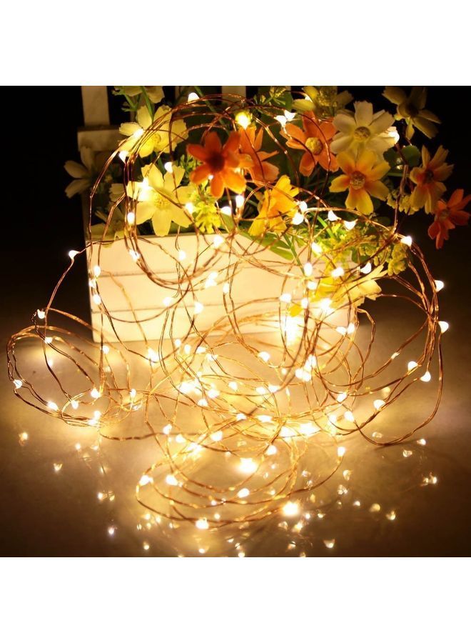 NIBEMINENT Battery Operated LED String Light Warm Yellow 3meter - Image 5