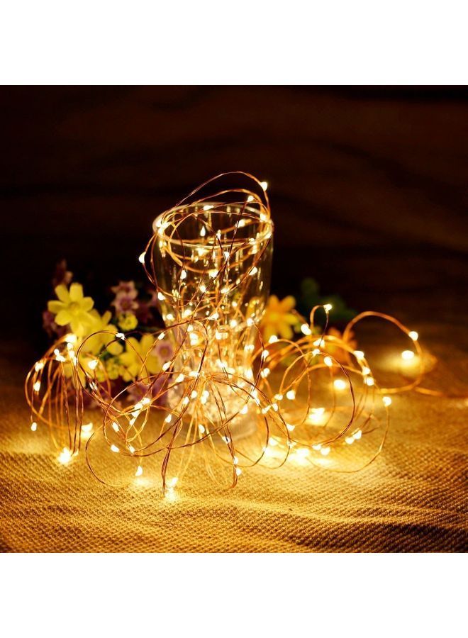 NIBEMINENT Battery Operated LED String Light Warm Yellow 3meter - Image 2