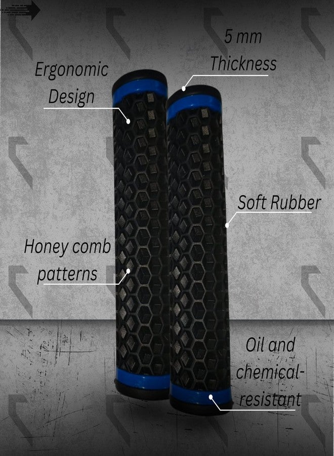 Elysian Bicycle Grip Anti Slip Rubber Multicolor Handle Grip Handlebar End for Mountain Bike Road Bicycle (1 Pair) - Image 5