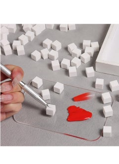 Excefore 100Pcs Soft Nail Sponges for Ombre with Grabbing Pen - Nail Art Tools for Aura Nails, Ombre Nail Brush, Manicure - Professional Accessories Supplies  - Image 5