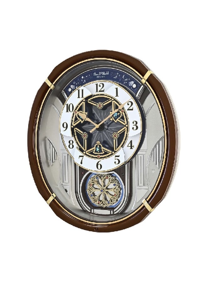 Rhythm 34-Melodies Timedancer Magic Musical Wall Clock Multicolour 47.5 x 41.1 x 10 cm 4MH450WS06 - Image 1
