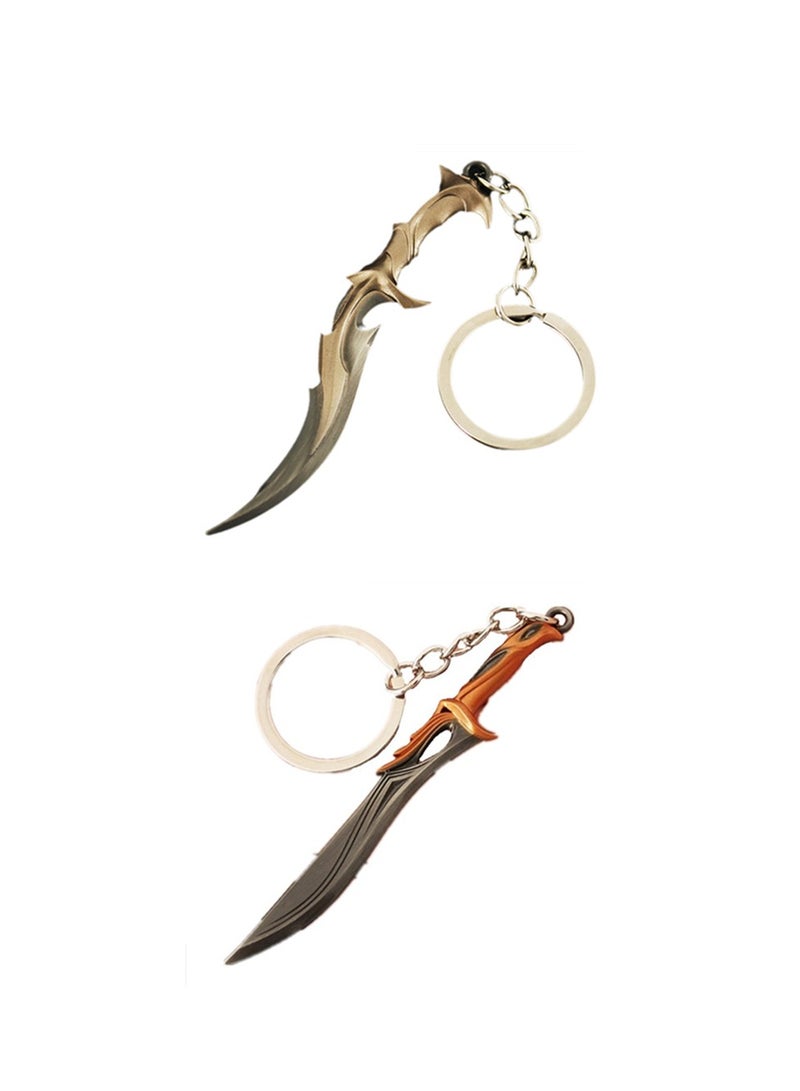 2PCS Game Valorant props full metal model keychain - Image 1