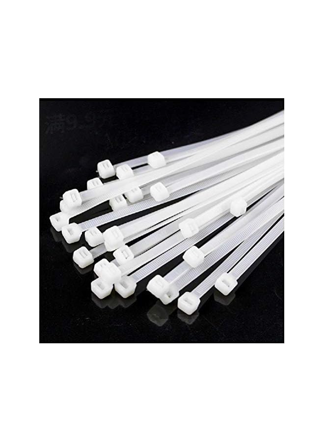 S-TOP Cable Management Wire Zip Nylon Cables Ties (White, 200mm)- Pack of 100 - Image 4