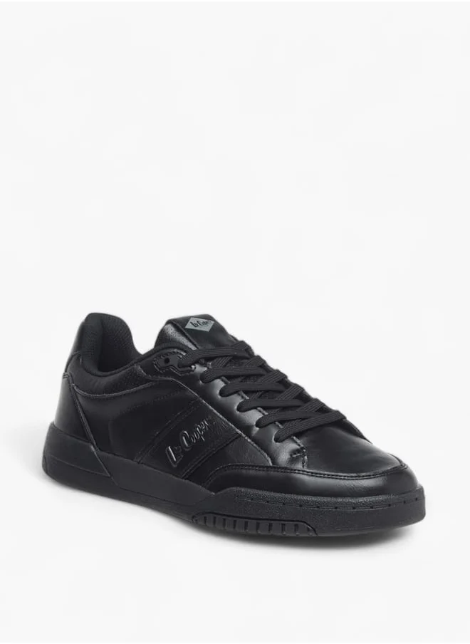 Lee Cooper Men's Logo Detail Sneakers with Lace-Up Closure