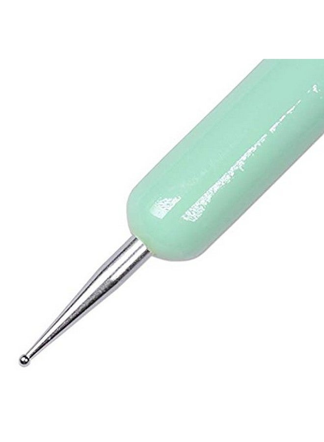 Pana Ivyl Premium 2 Ways French Gel Acrylic Nail Art Kolinsky Brush With Dotting Tool For Professional Manicure Nail Art Design Cuticle Cleanup + Lime Green Wood Handle (Size 6) - Image 5