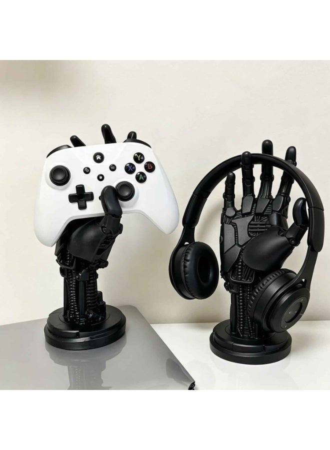 حامل وحدة تحكم ألعاب لجهاز PS5، أغطية مفاتيح مجانية لتخفيف التوتر، نموذج حامل وحدة تحكم، صندوق ثلاثي الأبعاد على شكل يد روبوت سايبربانك، علاقة سماعة رأس مع مقبض ألعاب لتزيين سطح المكتب، هدية للاعب، زينة للهالوين - Image 4