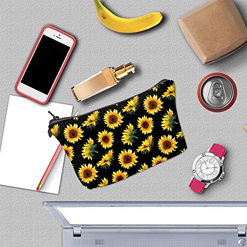 Deanfun Cosmetic Bag for Women, Sunflower Flowers Waterproof Makeup Bags Roomy Toiletry Pouch Travel Accessories Gifts 52355 - Image 5