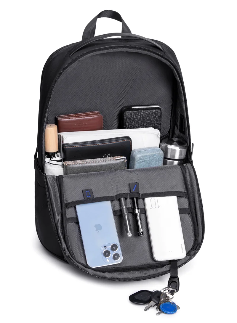 ARCTIC HUNTER Laptop Backpack Water Resistant Polyester Daypack with Built In USB/Headphone Port Computer Bag for Men Women B00555 Black