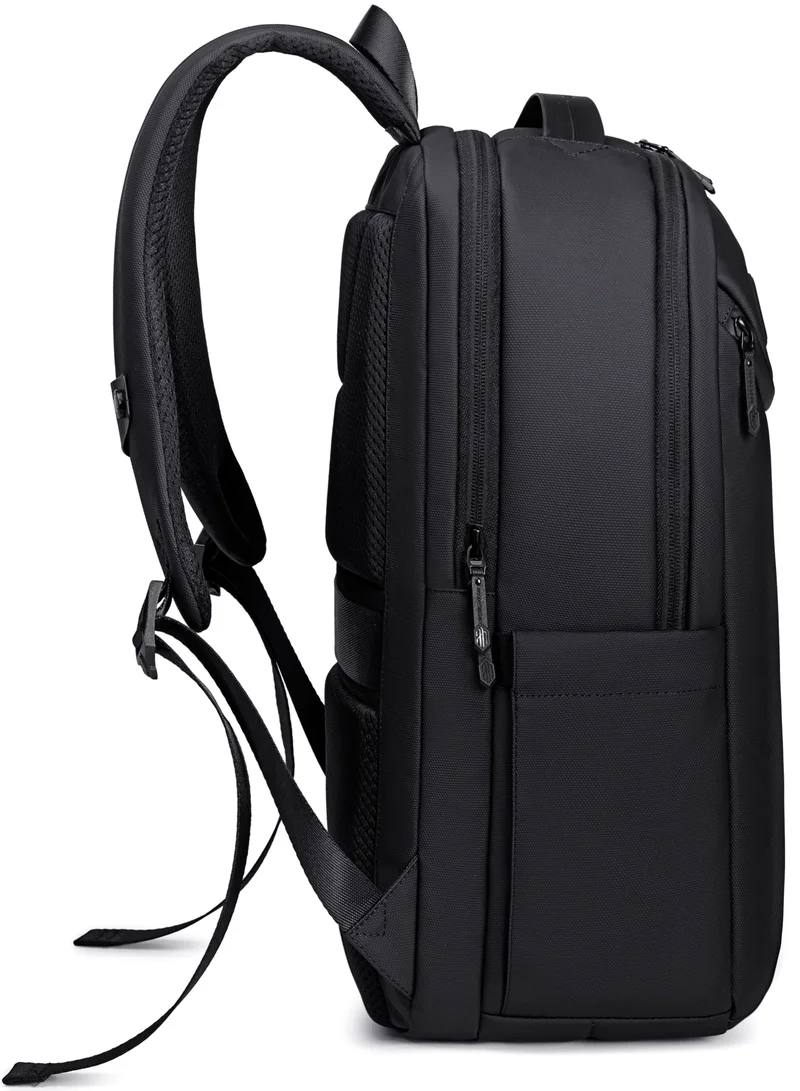 ARCTIC HUNTER Laptop Backpack Water Resistant Polyester Daypack with Built In USB/Headphone Port Computer Bag for Men Women B00555 Black