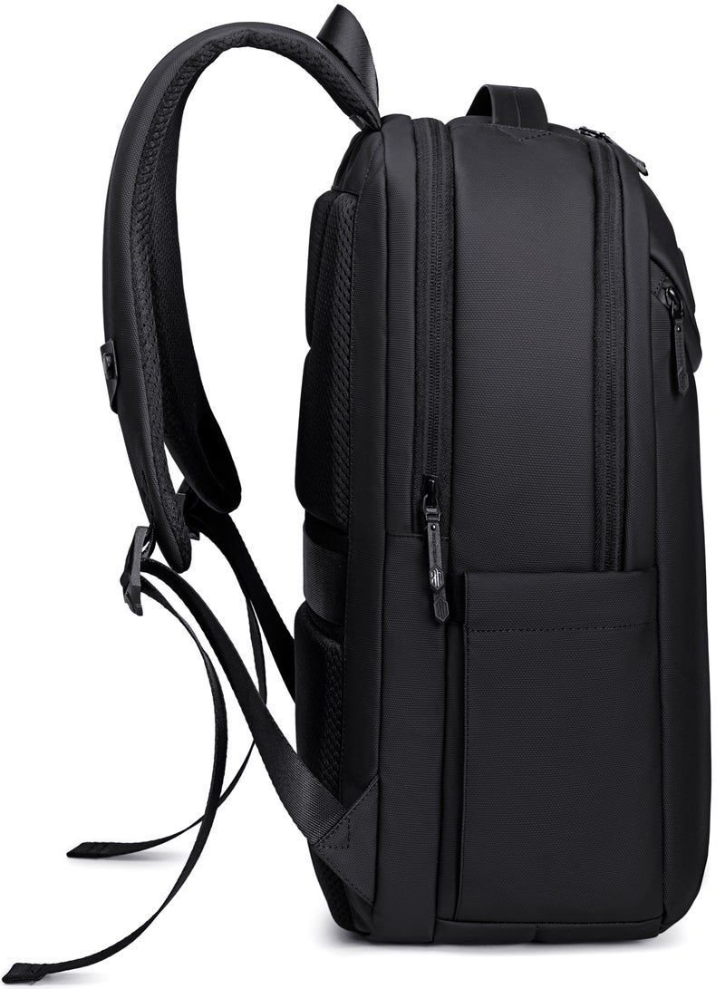 ARCTIC HUNTER Laptop Backpack Water Resistant Polyester Daypack with Built In USB/Headphone Port Computer Bag for Men Women B00555 Black - Image 4