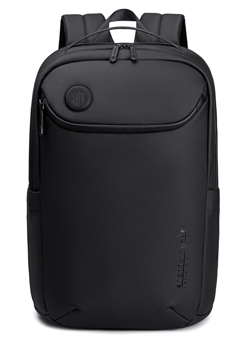 ARCTIC HUNTER Laptop Backpack Water Resistant Polyester Daypack with Built In USB/Headphone Port Computer Bag for Men Women B00555 Black