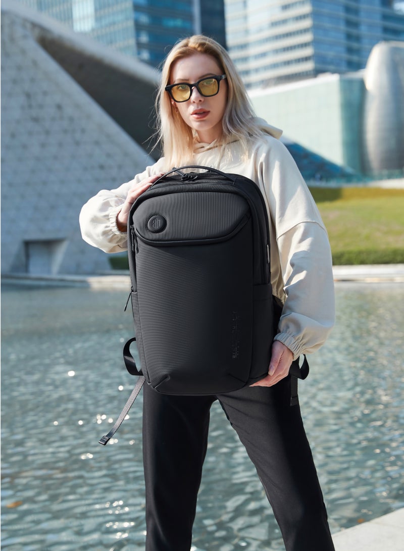 ARCTIC HUNTER Laptop Backpack Water Resistant Polyester Daypack with Built In USB/Headphone Port Computer Bag for Men Women B00555 Black - Image 5