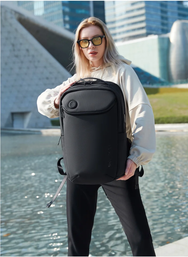 ARCTIC HUNTER Laptop Backpack Water Resistant Polyester Daypack with Built In USB/Headphone Port Computer Bag for Men Women B00555 Black