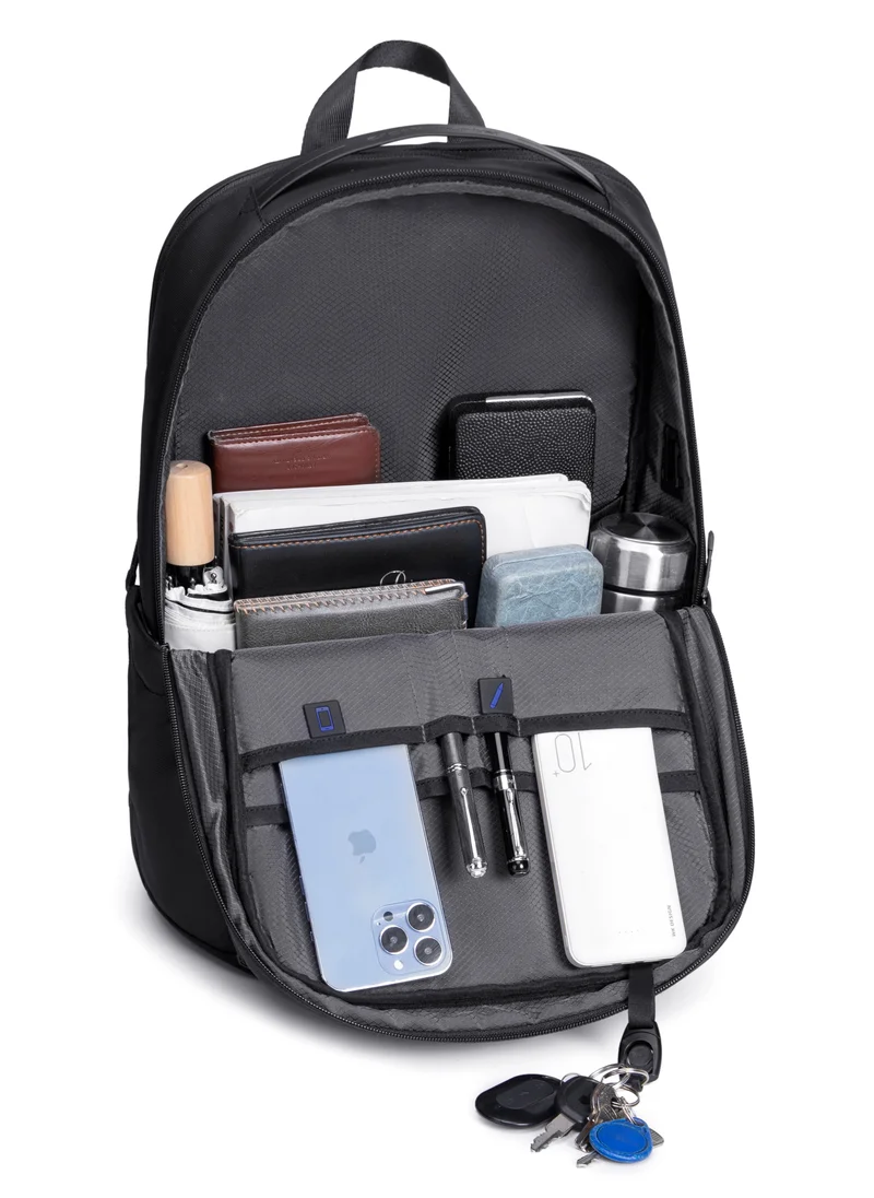 ARCTIC HUNTER Laptop Backpack Water Resistant Polyester Daypack with Built In USB/Headphone Port Computer Bag for Men Women B00555 Black