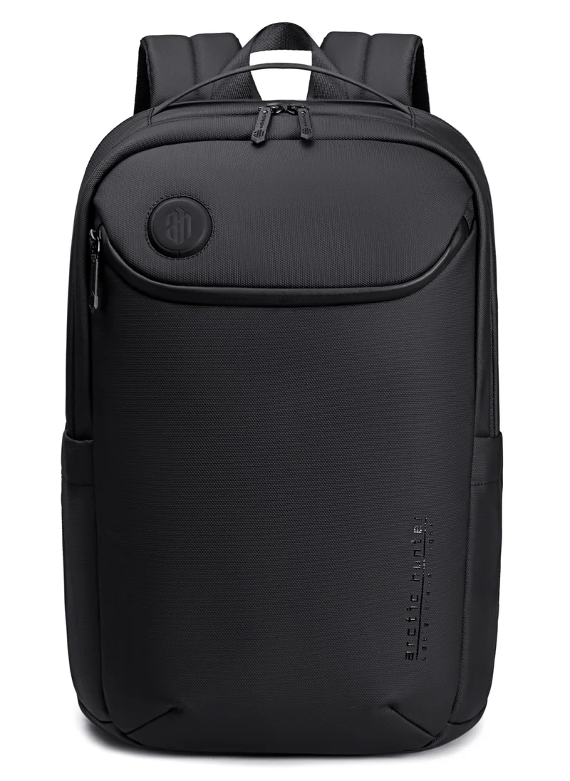 ARCTIC HUNTER Laptop Backpack Water Resistant Polyester Daypack with Built In USB/Headphone Port Computer Bag for Men Women B00555 Black