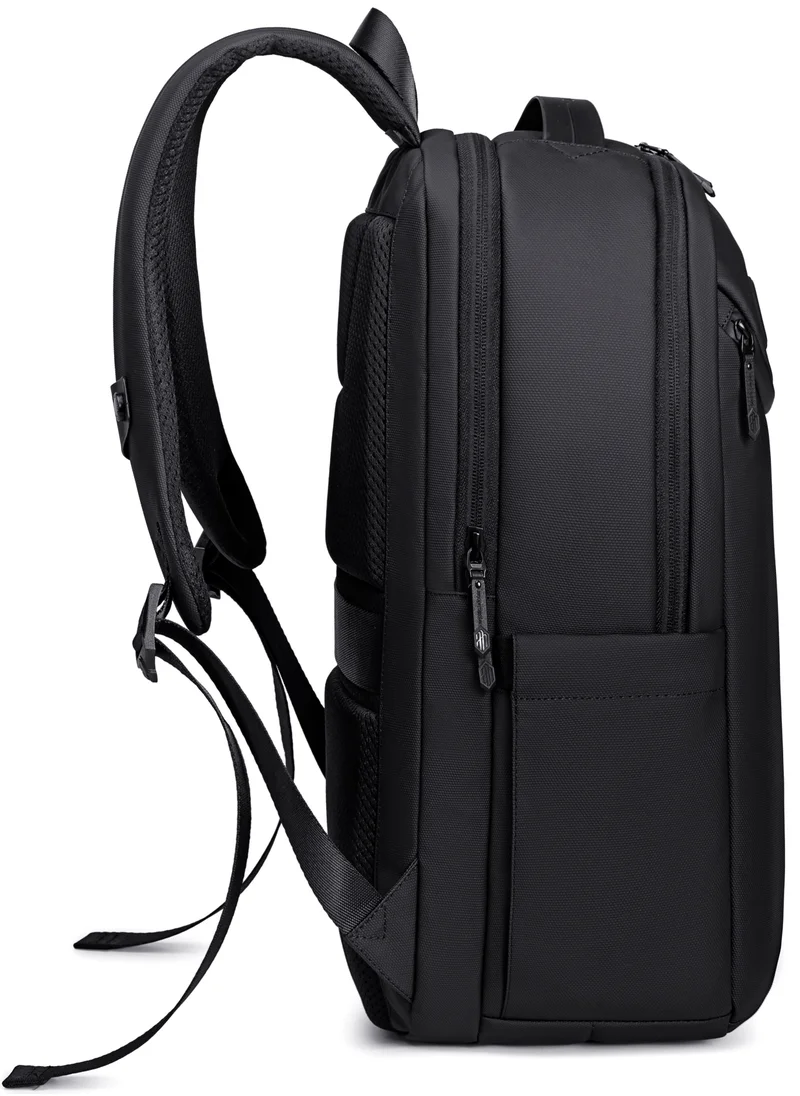 ARCTIC HUNTER Laptop Backpack Water Resistant Polyester Daypack with Built In USB/Headphone Port Computer Bag for Men Women B00555 Black