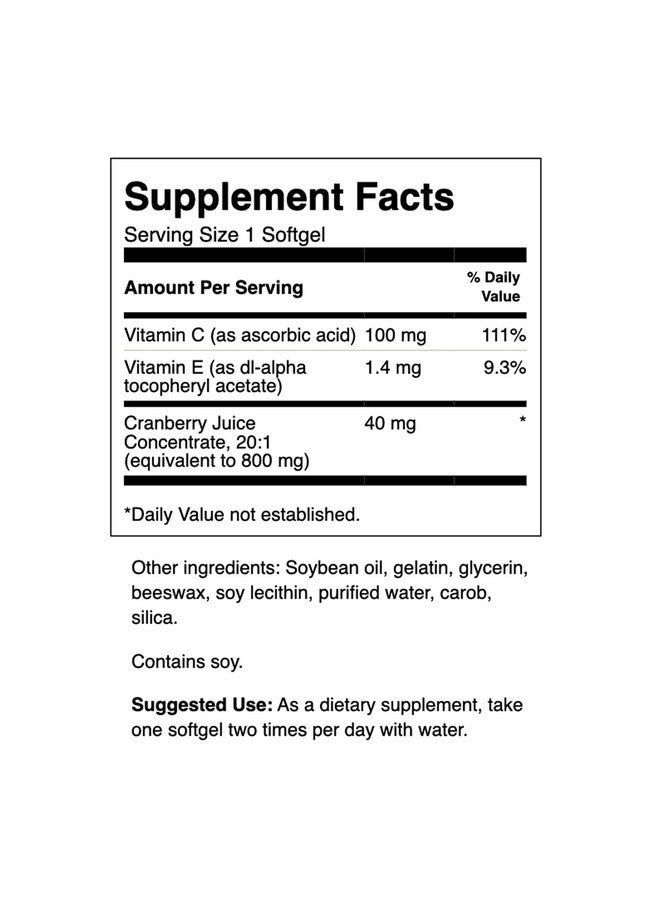 Swanson Cranberry - Supports Urinary Tract Health, Bladder Control & Promotes Healthy Kidney Function - Supplement Made with 20:1 Cranberry Juice Concentrate - (180 Softgels) 2 Pack - Image 3