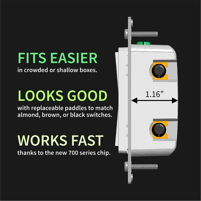 ZOOZ 800 Series Z-Wave Long Range S2 Dimmer Switch ZEN77 800LR, White | Simple Direct 3-Way and 4-Way Solution (Works with Regular Switches, No Aux Switch Needed) | Z-Wave Hub Required - Image 5
