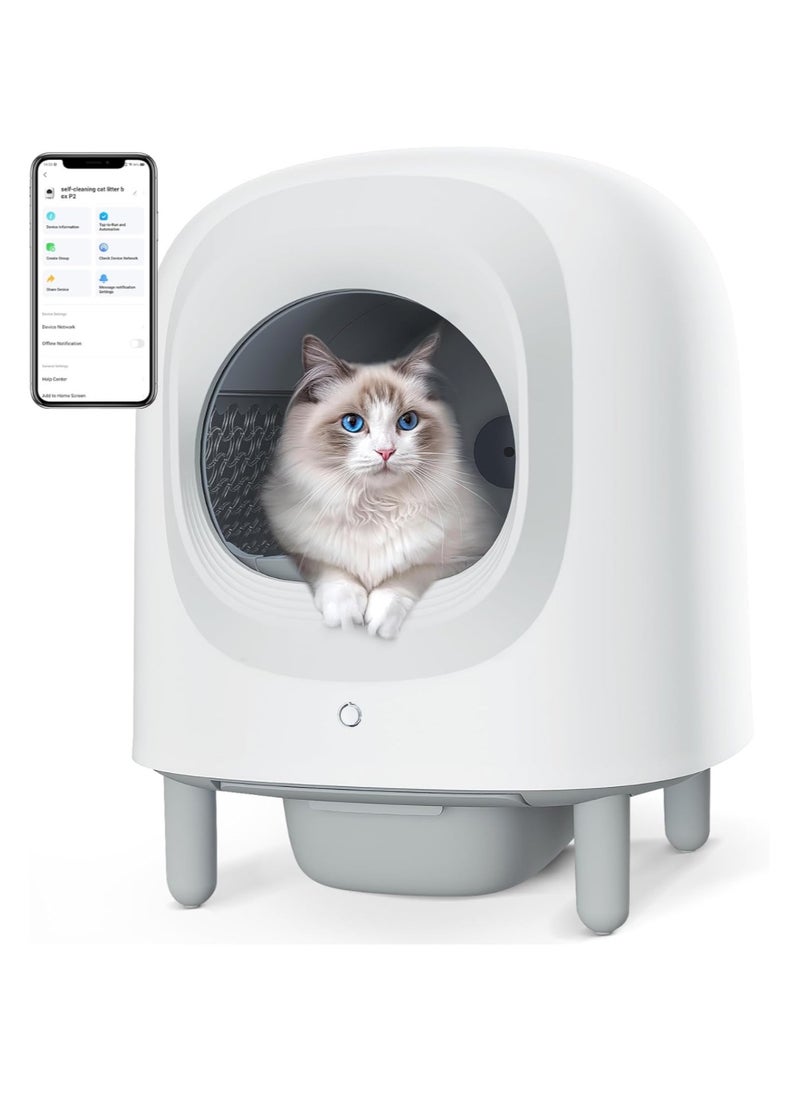 PETREE - Petree™ Cube Pro Self-Cleaning Smart Cat Litter Box. Automatic Cat Litter Box Features Anti-pinch Technology. Automatic Self Cleaning Litter Box With App Control. Pet Tray Weighable & Detachable Cat Toilet. [12 Months Warranty]. - Image 1