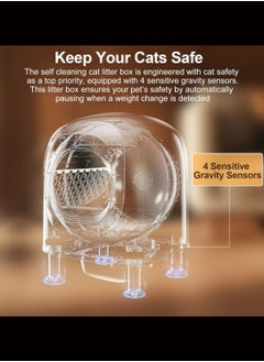 PETREE Petree™ Cube Pro Self-Cleaning Smart Cat Litter Box. Automatic Cat Litter Box Features Anti-pinch Technology. Automatic Self Cleaning Litter Box With App Control. Pet Tray Weighable & Detachable Cat Toilet. [12 Months Warranty].  - Image 4