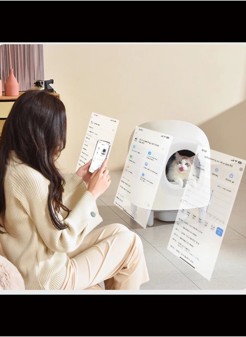 PETREE - Petree™ Cube Pro Self-Cleaning Smart Cat Litter Box. Automatic Cat Litter Box Features Anti-pinch Technology. Automatic Self Cleaning Litter Box With App Control. Pet Tray Weighable & Detachable Cat Toilet. [12 Months Warranty]. - Image 1