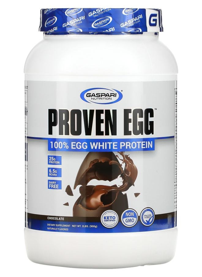Gaspari Nutrition Proven Egg 100% Egg White Protein Chocolate 2 lbs (900 g) 