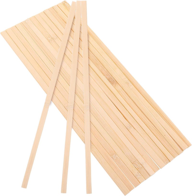 50pcs Wood Craft Sticks for DIY Crafting 3x9x300mm Flat Wood Rods for Architectural Model Making - Image 1