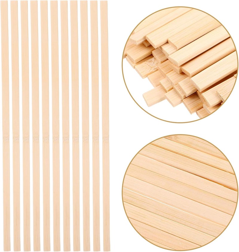 50pcs Wood Craft Sticks for DIY Crafting 3x9x300mm Flat Wood Rods for Architectural Model Making - Image 5