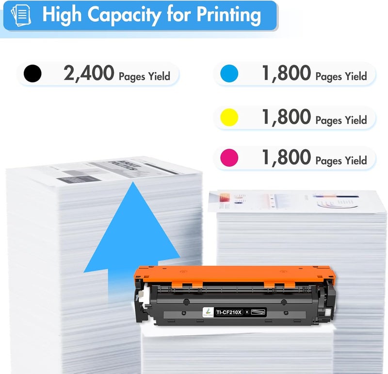 TRUE IMAGE Compatible Toner Cartridge Replacement for HP 131A 131X Pro 200 Color M251nw M251n MFP M276nw M276n CF210X CF210A CF211A CF212A CF213A Printer (Black Cyan Yellow Magenta, 5-Pack) - Image 3
