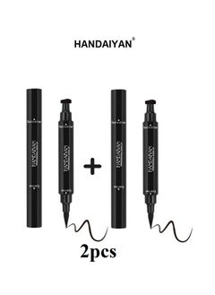 Handaiyan 2Pcs - Double Head Seal Stamp Eyeliner Black  - Image 1