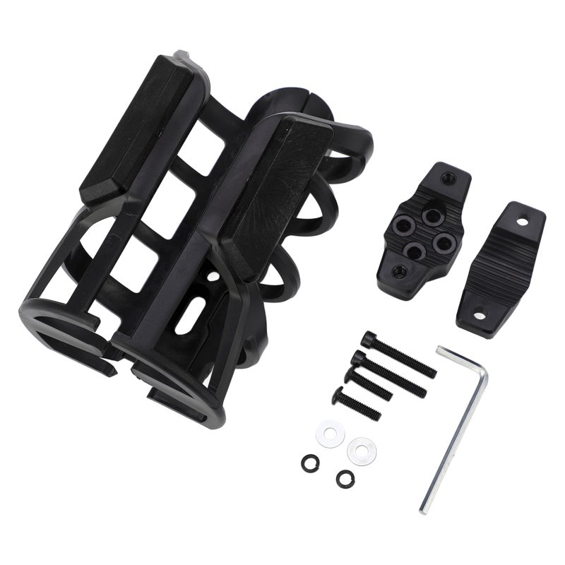 Motorbike Cup Holder: Black ABS Material - Rugged Stable Design Universal Cup Holder for Motorcycles Electric Bicycles Bicycles - Image 1