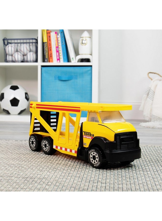 TONKA Tonka Steel Classics, Classic Car Carrier - Made with Steel and Sturdy Plastic, Yellow Friction Powered, Boys and Girls, Toddlers Ages 3+, Big Construction Truck, Birthday Gift, Holiday  - Image 4