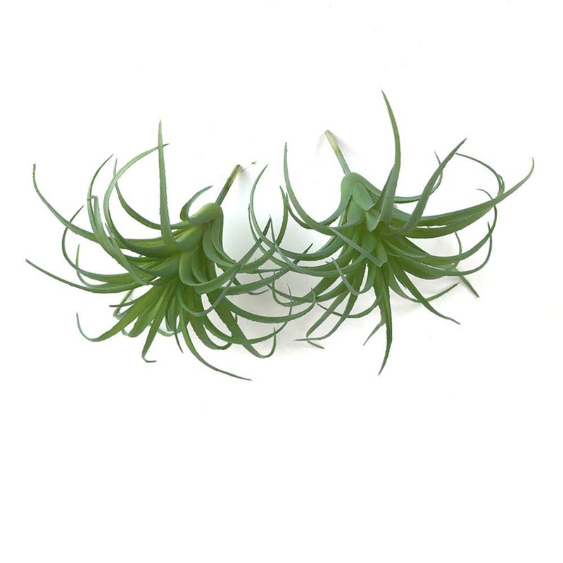 EBUYOM 2 PCS Artificial Succulents Plants Unpotted Fake Tillandsia Air Plants Succulent Bouquet Arrangements Faux Plants DIY for Garden Decor Home Decoration Greenery Set Air Plants