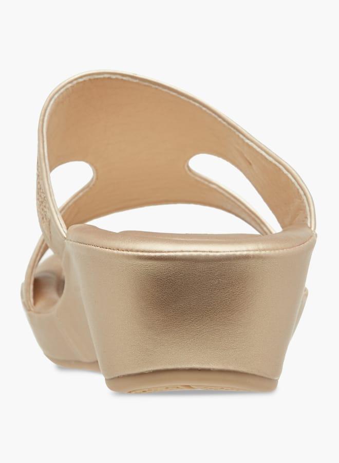 Le Confort Women's Embellished Slip-On Sandals with Wedge Heels Ramadan Collection - Image 5