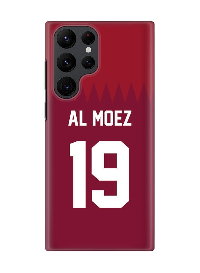 Stylizedd Slim Cover for Samsung Galaxy S22 Ultra 5G Case Snap Classic Series Mobile Cover Hard PC Shield Matte Finish Print -Qatar-Player-Al Moez - Image 1