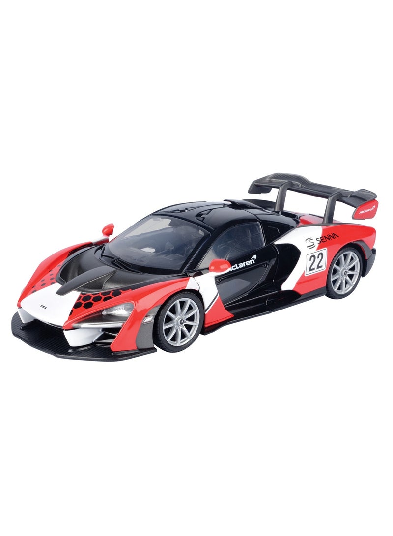 MOTORMAX McLaren Senna GT Racing Die-Cast Model Car 1:24 Scale | Officially Licensed Supercar Collectible | Opening Doors, Detailed Interior & Free-Wheeling Die-Cast Toy
