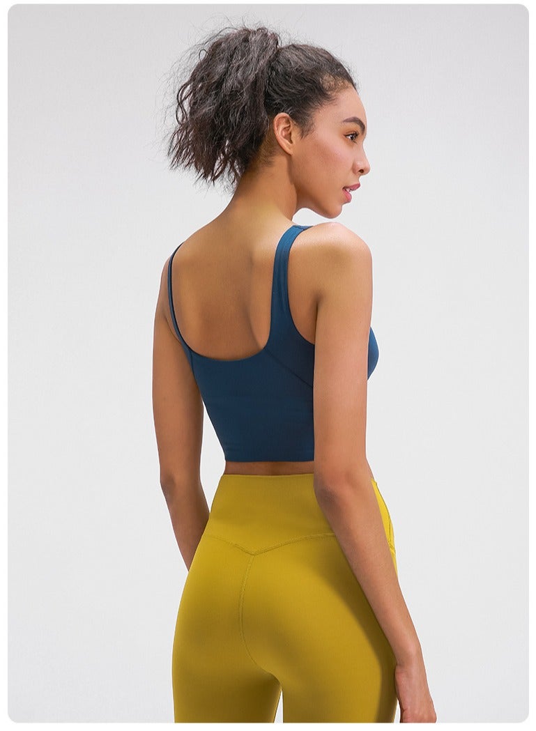 Women's Tank Top Padded Sports Bra Running Workout Yoga Crop Top - Image 3