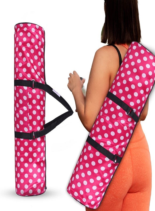 STRAUSS Yoga Mat Bag with Shoulder Strap | Washable & Durable Yoga Mat Cover Bag | Travel, Yoga & Gym Shoulder Bag | Along with Side Pocket | Ideal for Men & Women, (Pink) - Image 1