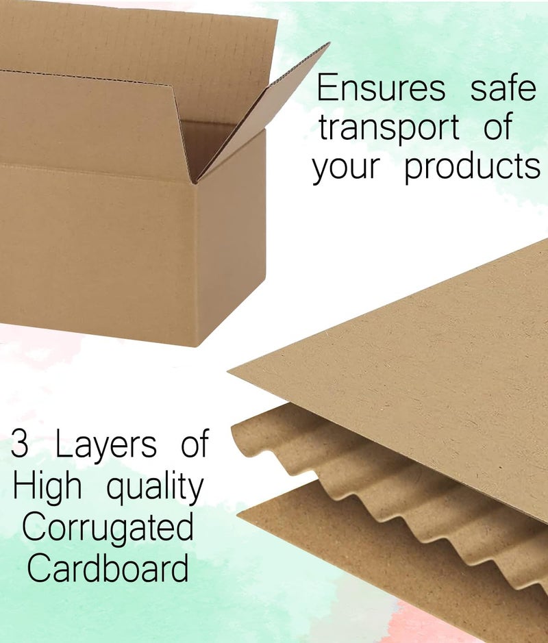 HYFY [25 Pack] Brown Carton 25X15X15 Cm Moving Boxes Cardboard Boxes Small Shipping Box Ecommerce Box Mailing Boxes Recyclable Corrugated Cardboard Shipping Box For Packaging Storage Box 3 Ply - Image 5