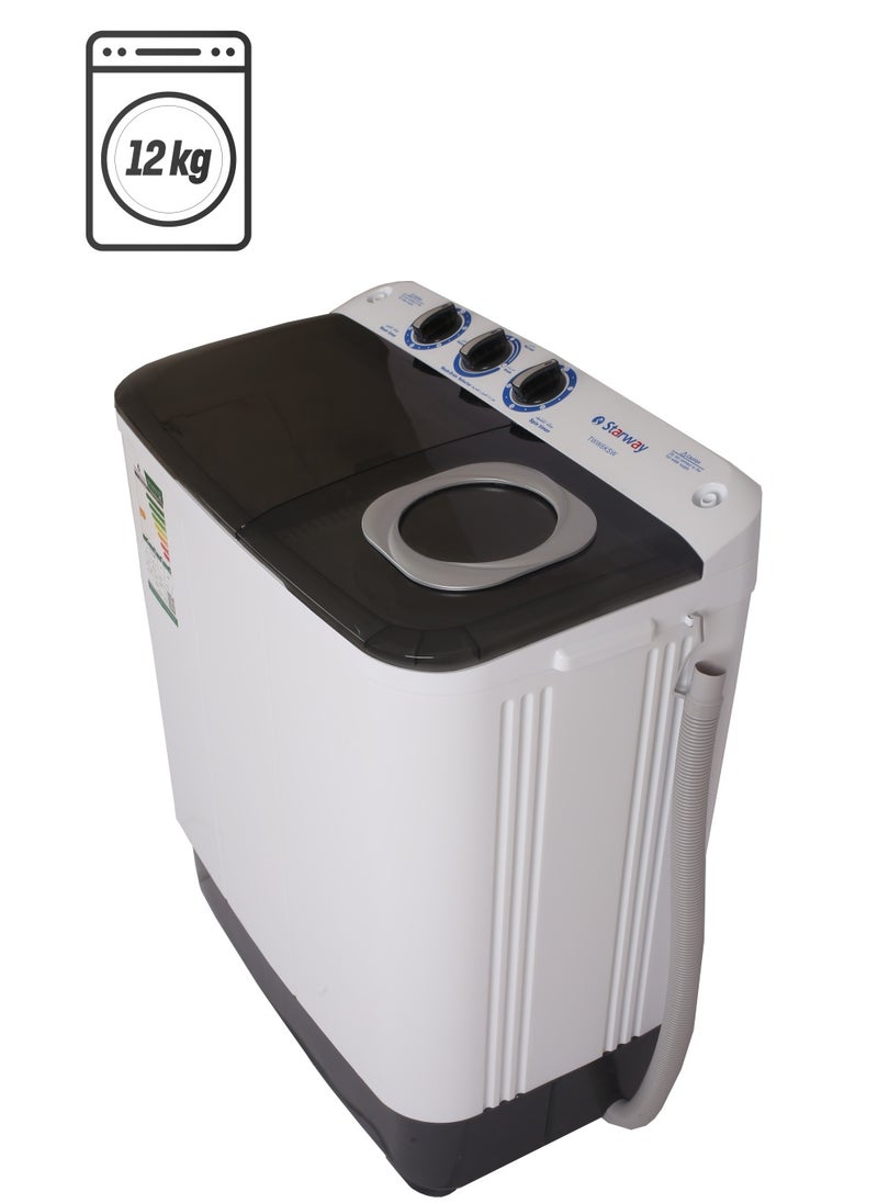 SmartElectric Smart electric 12 Kilo Twin Top Loading Semi Auto Washing Machine, Noiseless, High Quality, Easy to Move,  - Image 1