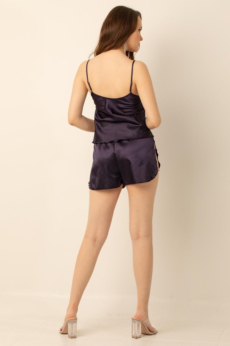 ميور طقم شورتات بحمالات رفيعة من الساتان من دوريمي - Image 5