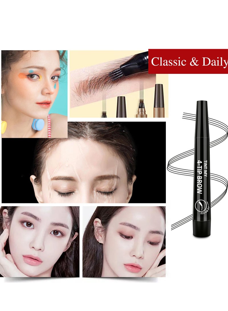 Excefore 5 Pack Eyebrow Pencil, Long Lasting Waterproof Eyebrow Pencil, 4-point Brow Lifter and Microbladed Brow Pencil, Suitable for Marking, Filling And Outlining Eyebrow - Image 5