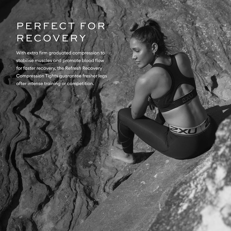 2XU Women's Refresh Recovery Compression Tights, Black/Nero, Large/Tall - Image 3