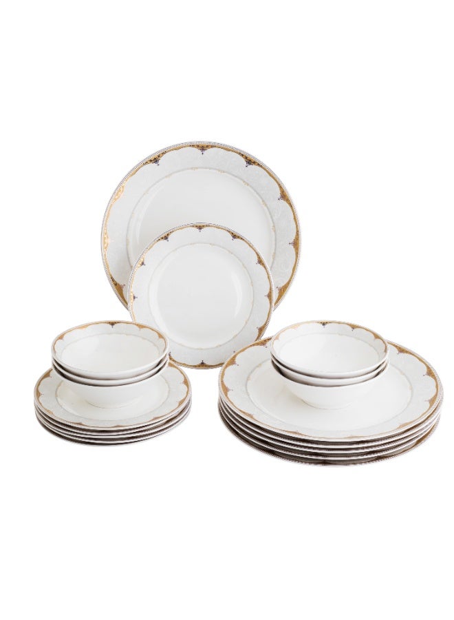 باصرة طقم عشاء بورسلين مكون من 18 قطعة - 4 أشخاص - Image 1