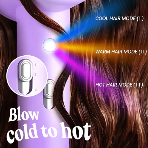 Bombae Ionic Hair Dryer | 1600 Watts | Cool Air Setting | Cool Shot Headstart Hair Dryer | 3 Temperatures Cool, Warm, Hot with LED Sensor | 5X Faster Salon Blow Dry - Image 4