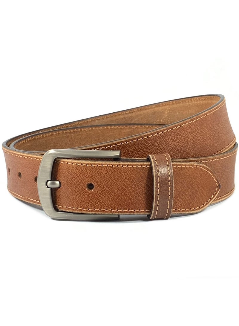 Classic Milano Genuine Leather Belt Men - Semi-Casual Men's Belts & Party Wear Belts for men, Casual Outfits Man Belt, Gifts - Men’s Leather Belt for Men - Image 1